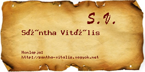 Sántha Vitális névjegykártya